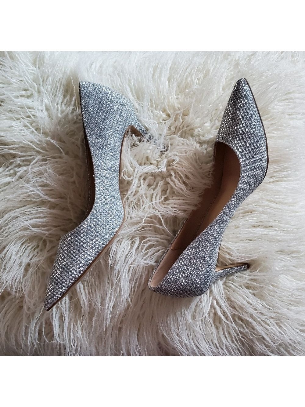 Badgley Mischka Rudy Pump Silver Glitter - Picture 4 of 7